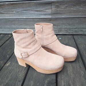 Charlotte Stone Suede Boots, size 8